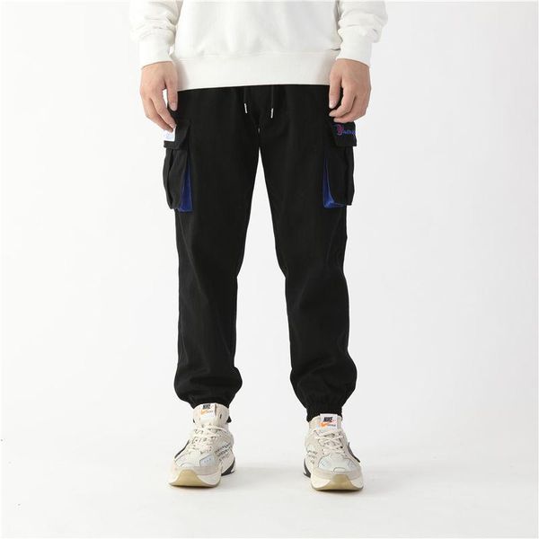 men's pants 2021 men and women with brand embroidery big pockets bundle tackle casual trousers, Black
men's pants 2021 men and women with brand embroidery big pockets bundle tackle casual trousers, Black