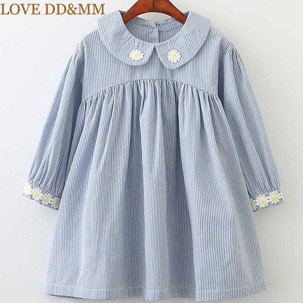 love dd&mm girls dresses spring children's girls simple elegant flower lapel striped dress 210715, Red;yellow
love dd&mm girls dresses spring children's girls simple elegant flower lapel striped dress 210715, Red;yellow