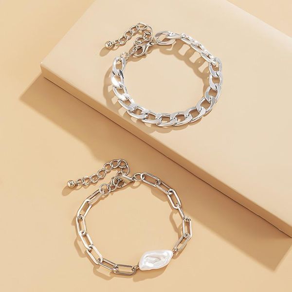 link, chain punk bohemian gold bracelets for women statement metal pearl bracelet bangles 2021 trend femme vintage jewelry, Black
link, chain punk bohemian gold bracelets for women statement metal pearl bracelet bangles 2021 trend femme vintage jewelry, Black