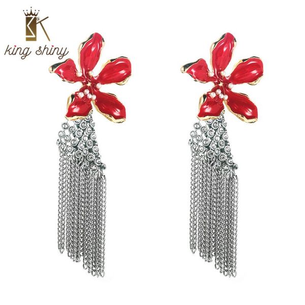 dangle & chandelier king shiny luxury enamel flower tassel earrings for woman crystal beaded long dop ladies banquet jewelry, Silver
dangle & chandelier king shiny luxury enamel flower tassel earrings for woman crystal beaded long dop ladies banquet jewelry, Silver