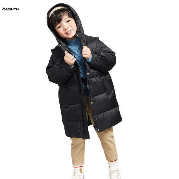 down coat oashth winter children's jacket in the long section boys and girls thick hooded loose baby kids clothes, Blue;gray
down coat oashth winter children's jacket in the long section boys and girls thick hooded loose baby kids clothes, Blue;gray