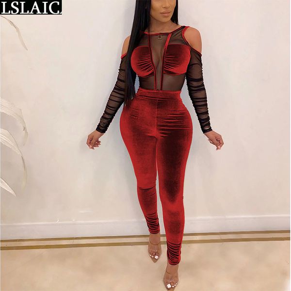 women jumpsuits mesh see through patchwork off shoulder hollow out woman clothes clubwear fashion bodysuit 210520, Black;white
women jumpsuits mesh see through patchwork off shoulder hollow out woman clothes clubwear fashion bodysuit 210520, Black;white