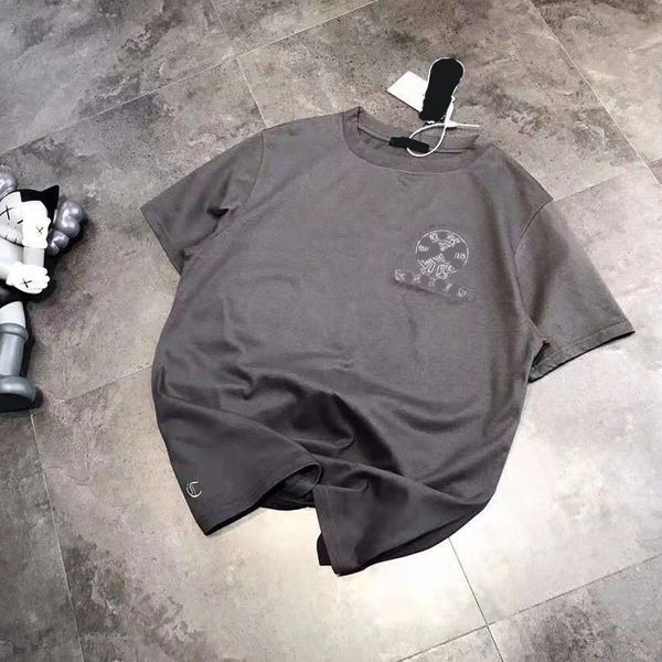 high version 2021 spring summer new fashion silver thread cement gray cross casual simple embroidery men's and women's short sleev, White
high version 2021 spring summer new fashion silver thread cement gray cross casual simple embroidery men's and women's short sleev, White