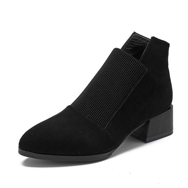 boots female casual woman footwear women ankle ladies slip on suede stretch fabric elegant shoes chunky heels, Black
boots female casual woman footwear women ankle ladies slip on suede stretch fabric elegant shoes chunky heels, Black