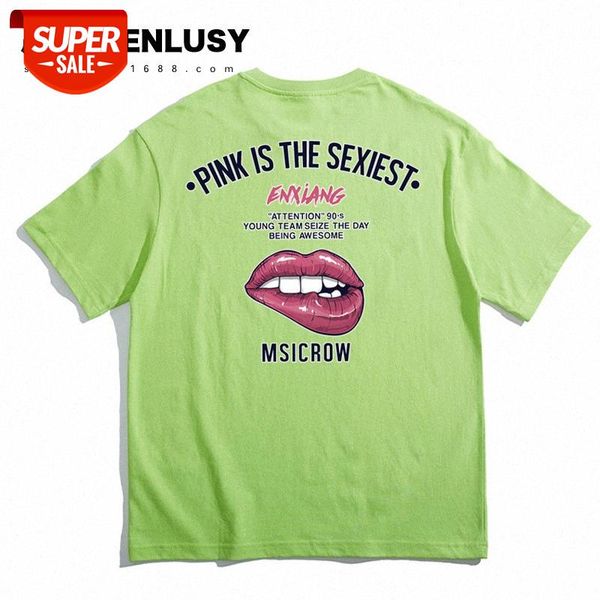 creative spoof lip print men's and women's t-shirt oversize loose short-sleeved men women #sp1r, White;black
creative spoof lip print men's and women's t-shirt oversize loose short-sleeved men women #sp1r, White;black