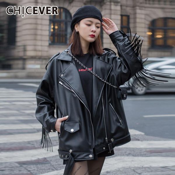 pu jackets for women v neck long sleeve patchwork tassels designer plus size short high street female 2021 clothing women's leather & f, Black
pu jackets for women v neck long sleeve patchwork tassels designer plus size short high street female 2021 clothing women's leather & f, Black