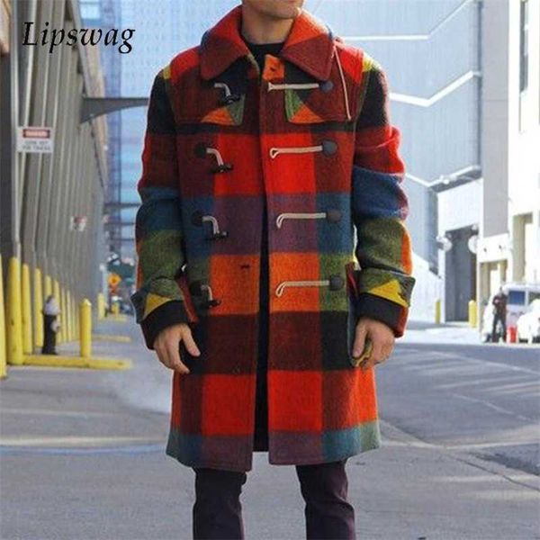 vintage plaid wool coats mens winter warm casual turn-down collar buttoned jackets men long sleeve outerwear fashion streetwear 211122, Black
vintage plaid wool coats mens winter warm casual turn-down collar buttoned jackets men long sleeve outerwear fashion streetwear 211122, Black