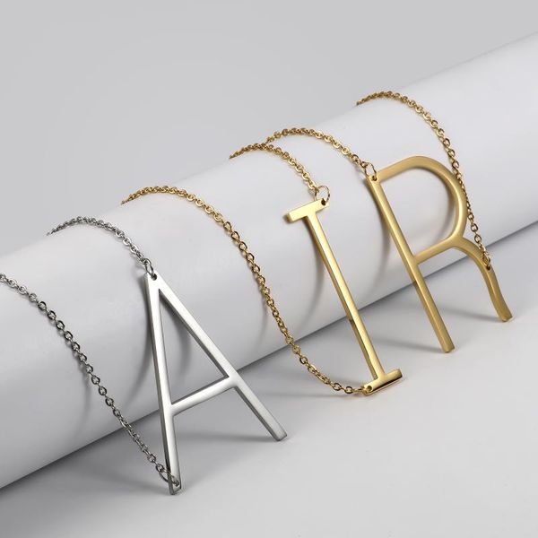 chains classic capital initial letter necklaces for women stainless steel white a-z alphabet pendants necklace birthday jewelry gifts, Silver
chains classic capital initial letter necklaces for women stainless steel white a-z alphabet pendants necklace birthday jewelry gifts, Silver