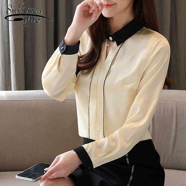 solid loose women and blouse fashion long sleeve office lady silk chiffon busas elegantes 8390 50 210521, White
solid loose women and blouse fashion long sleeve office lady silk chiffon busas elegantes 8390 50 210521, White