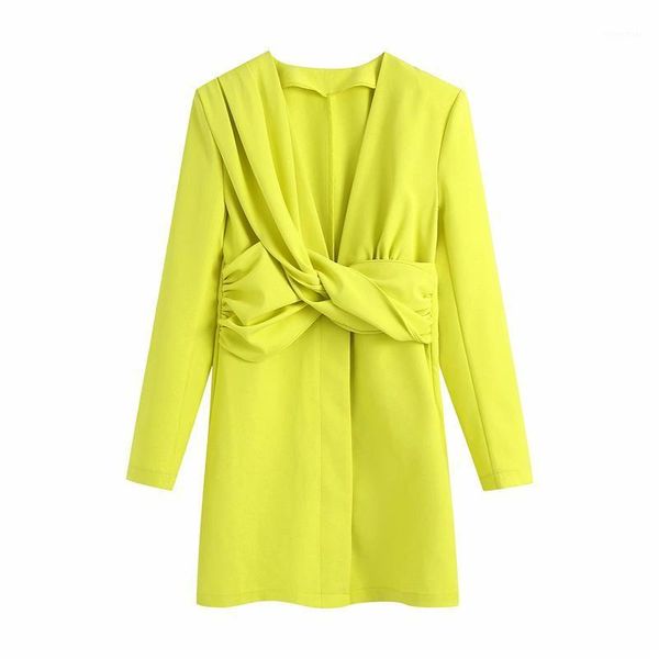 casual dresses woman elegant yellow slim blazer dress 2021 spring female solid v neck short ladies chic streetwear mini, Black;gray
casual dresses woman elegant yellow slim blazer dress 2021 spring female solid v neck short ladies chic streetwear mini, Black;gray