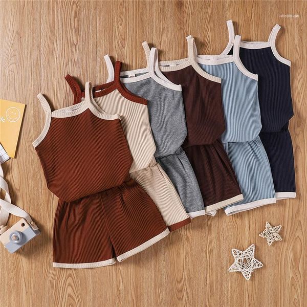kids baby boys girls 2-piece outfit set sling sleeveless color block vest +shorts children ribbed knitted1, White
kids baby boys girls 2-piece outfit set sling sleeveless color block vest +shorts children ribbed knitted1, White
