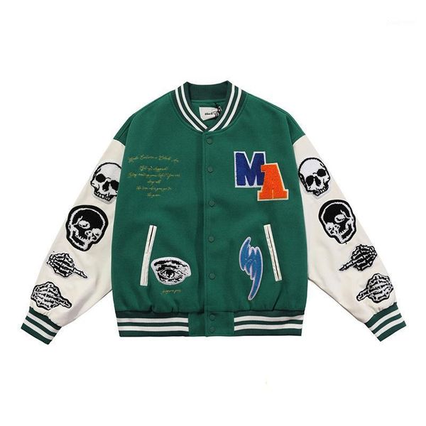 men's jackets baseball men skull death embroidery harajuku bomber jacket coat hip hop pu leather vintage varsity streetwear, Black;brown
men's jackets baseball men skull death embroidery harajuku bomber jacket coat hip hop pu leather vintage varsity streetwear, Black;brown