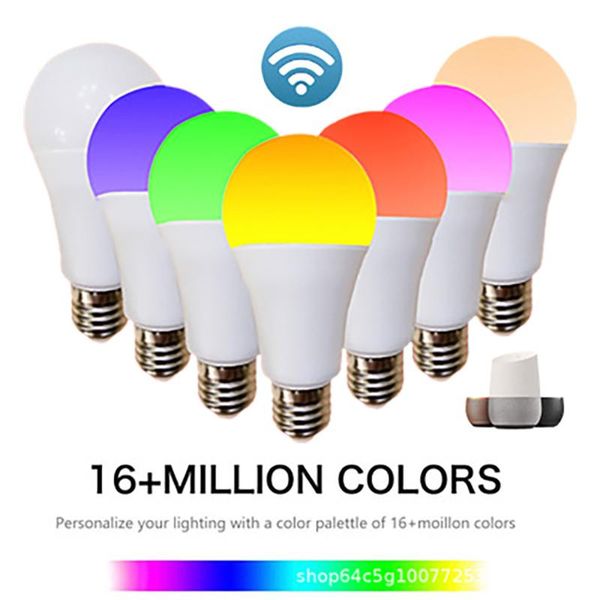 smart wifi light rgb bulb led colorful support for google amazon tmall wizard home may29 party decoration
smart wifi light rgb bulb led colorful support for google amazon tmall wizard home may29 party decoration