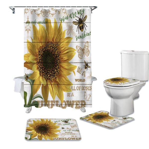 sunflower bee butterfly wood board bathroom set durable waterproof shower curtain rug carpet toilet lid cover bath mat curtains
sunflower bee butterfly wood board bathroom set durable waterproof shower curtain rug carpet toilet lid cover bath mat curtains