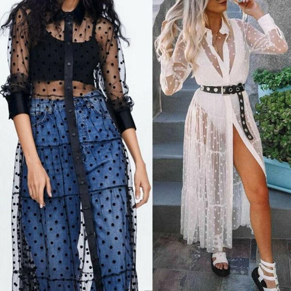 casual dresses women's dress women summer boho mesh sheer dot print see through party blouse beach sundress, Black;gray
casual dresses women's dress women summer boho mesh sheer dot print see through party blouse beach sundress, Black;gray
