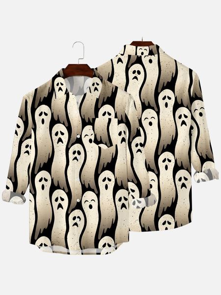 men's casual shirts 2021 fashion men halloween goast print button turn down collar shirt male long sleeve blouse, White;black
men's casual shirts 2021 fashion men halloween goast print button turn down collar shirt male long sleeve blouse, White;black