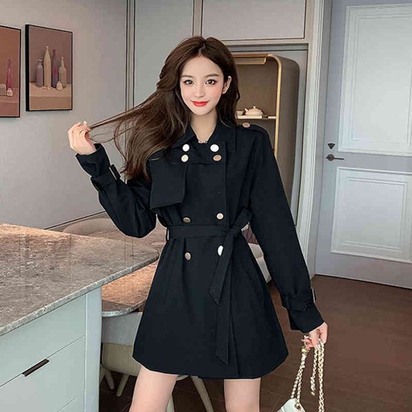 dress comfortable double-breasted quality fresh wild elegant thick coat present belt, Black;gray
dress comfortable double-breasted quality fresh wild elegant thick coat present belt, Black;gray