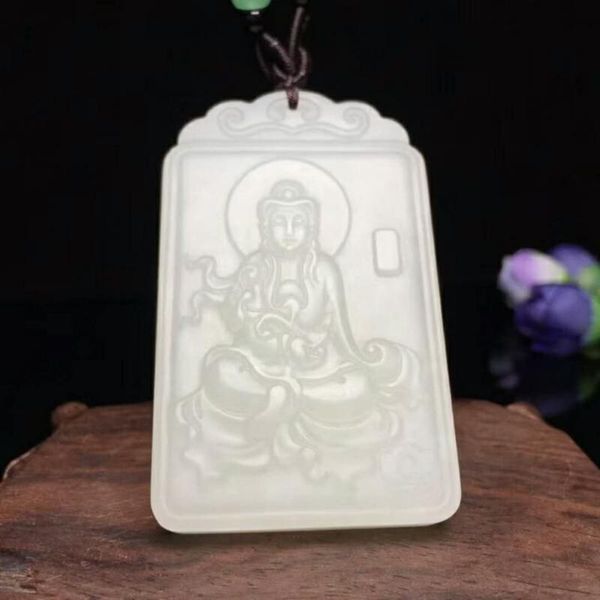 lockets h68#exquisite hetian jade guanyin pendant, Silver
lockets h68#exquisite hetian jade guanyin pendant, Silver