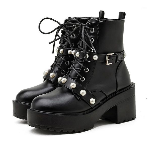 boots lucyever autumn winter motorcycle women classic chunky heels pu leather punk ankle female pearl strap platform shoes1, Black
boots lucyever autumn winter motorcycle women classic chunky heels pu leather punk ankle female pearl strap platform shoes1, Black