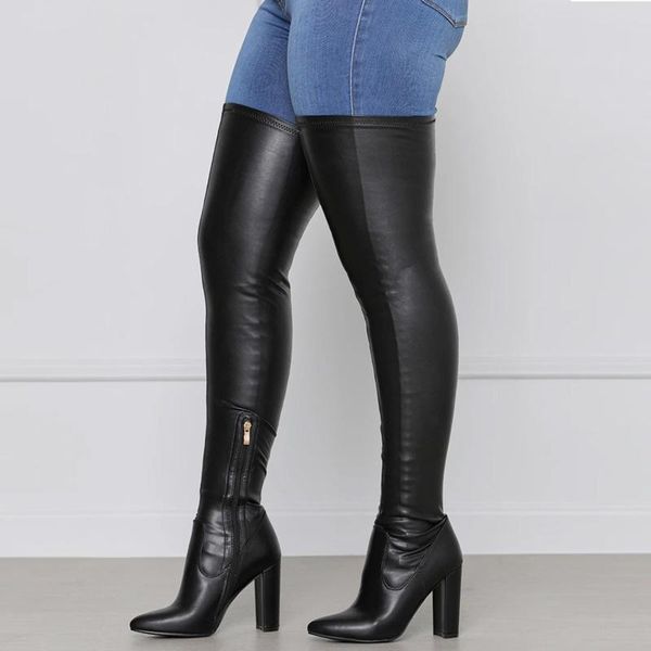 boots thigh high female pointed toe black women knee thick heels for girls plus size 43
boots thigh high female pointed toe black women knee thick heels for girls plus size 43