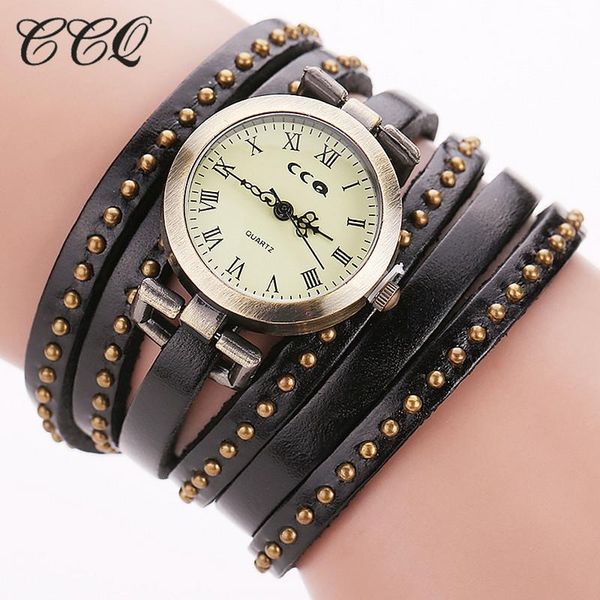 wristwatches ccq brand retro rivet braided genuine leather bracelet watches luxury women quartz dress wristatches relogio feminino, Slivery;brown
wristwatches ccq brand retro rivet braided genuine leather bracelet watches luxury women quartz dress wristatches relogio feminino, Slivery;brown
