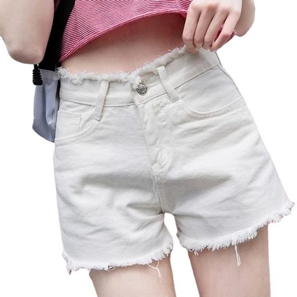 women's jeans in early summer of the korean fashion burrs, high waist, slim straight tube personality students casual denim shorts wome, Blue
women's jeans in early summer of the korean fashion burrs, high waist, slim straight tube personality students casual denim shorts wome, Blue
