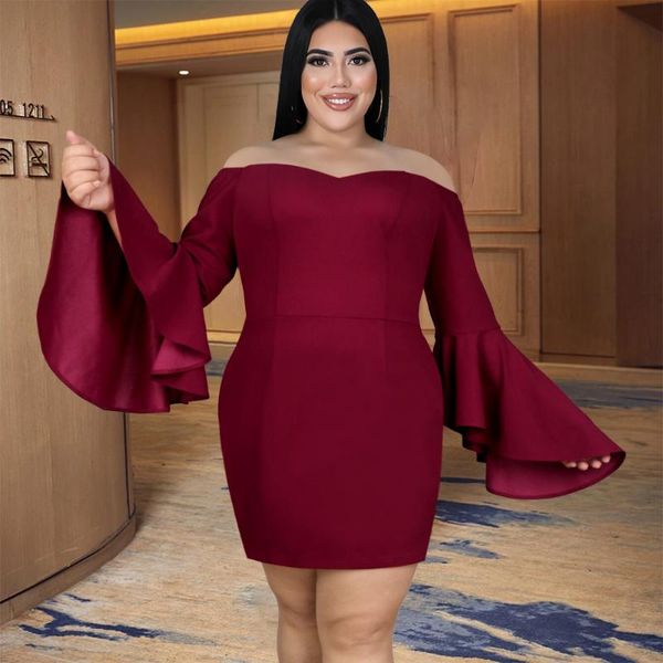plus size dresses claret for christmas off shoulder flare sleeve irregular ruffle wedding evening club women dress, Black
plus size dresses claret for christmas off shoulder flare sleeve irregular ruffle wedding evening club women dress, Black
