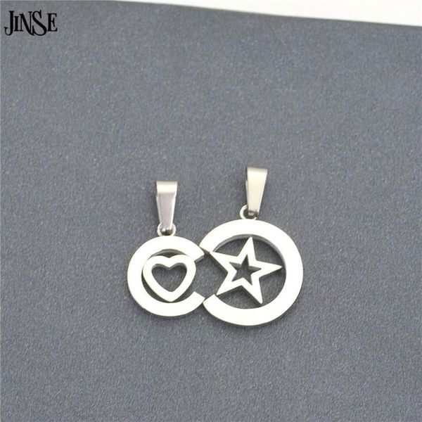 pendant necklaces jinse mtb012 316l stainless steel statement accessories colourful heart star shape couples necklace no chain, Silver
pendant necklaces jinse mtb012 316l stainless steel statement accessories colourful heart star shape couples necklace no chain, Silver