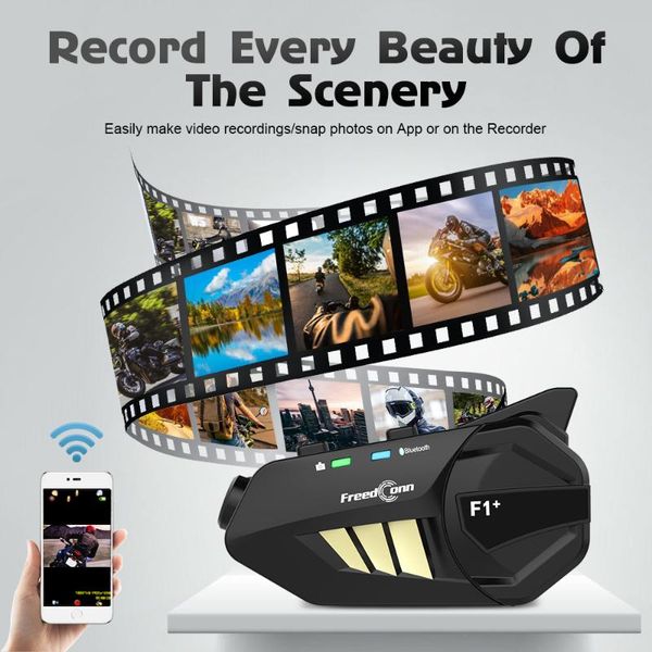motorcycle intercom conn f1 plus bluetooth 5.0 waterproof hd 1080p lens video wifi helmet interphone 6 riders recorder dvr
motorcycle intercom conn f1 plus bluetooth 5.0 waterproof hd 1080p lens video wifi helmet interphone 6 riders recorder dvr