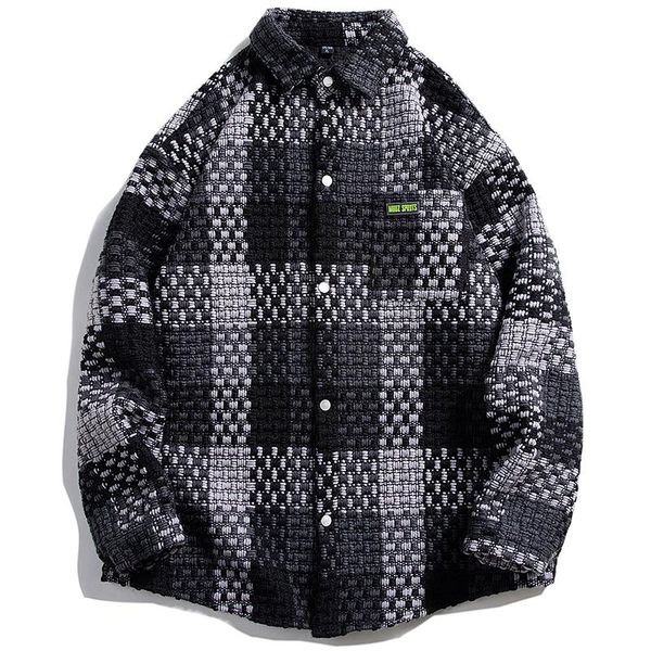 men's jackets autumn oversize plaid knitted jacket men button coat fashion korean causal outerwear clothing male plus size, Black;brown
men's jackets autumn oversize plaid knitted jacket men button coat fashion korean causal outerwear clothing male plus size, Black;brown