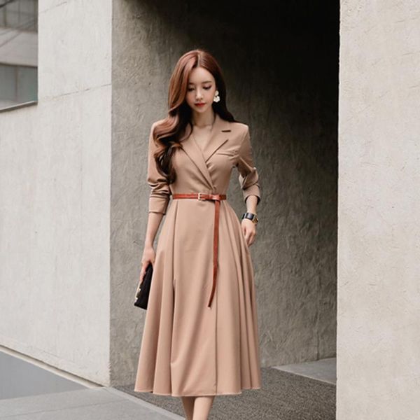 elegant women dresses v neck a line dress casual full sleeve long sashes pleated patry vestidos good quality, Black;gray
elegant women dresses v neck a line dress casual full sleeve long sashes pleated patry vestidos good quality, Black;gray