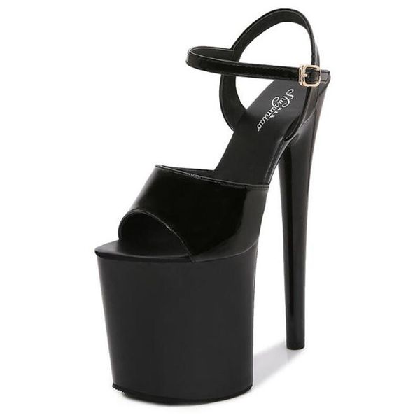 women sandals 20cm thin high heels summer brand party patent leather open toed waterproof platform dress wedding shoes, Black
women sandals 20cm thin high heels summer brand party patent leather open toed waterproof platform dress wedding shoes, Black
