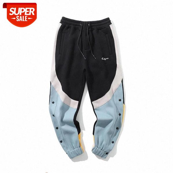 mens loose stitching ankle button fleece pants high street color block baggy track pantalon homme joggers sweatpants #mw8y, Black;white
mens loose stitching ankle button fleece pants high street color block baggy track pantalon homme joggers sweatpants #mw8y, Black;white