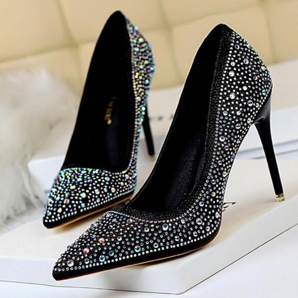 dress shoes crystal shallow pumps women party wedding formal high stiletto thin heel rhinestone bling 10cm femme c5, Black
dress shoes crystal shallow pumps women party wedding formal high stiletto thin heel rhinestone bling 10cm femme c5, Black
