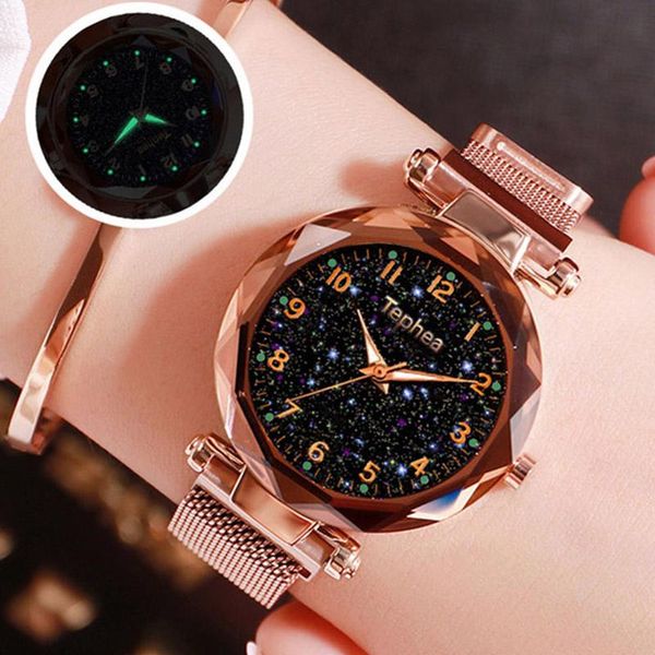 wristwatches tephea fashion starry sky women watch steel magnetic star ladies wristwatch female waterproof luminous girl clock orologio donn, Slivery;brown
wristwatches tephea fashion starry sky women watch steel magnetic star ladies wristwatch female waterproof luminous girl clock orologio donn, Slivery;brown