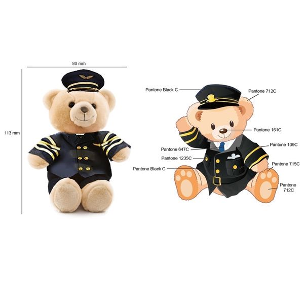 11.3cm police 10cm couple t-shirt / 10.8cm mother teddy bear 
11.3cm police 10cm couple t-shirt / 10.8cm mother teddy bear