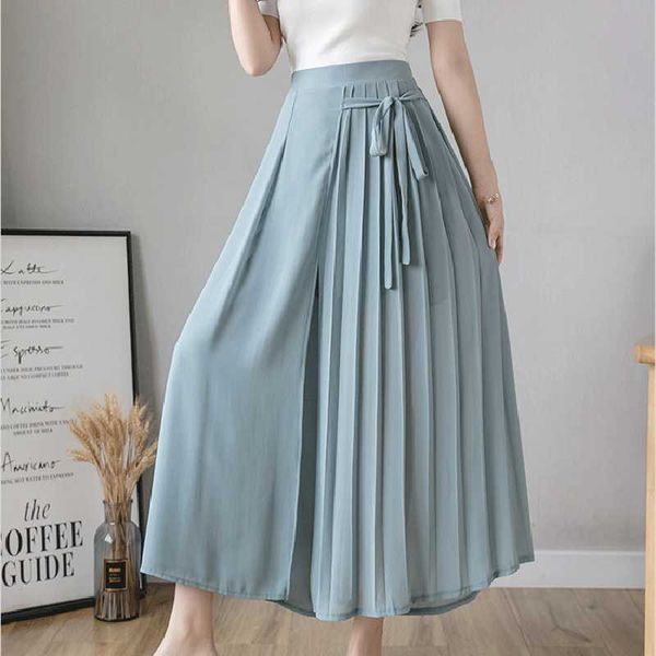 women's pants & capris 2021spring summer style korean women solid color pleated chiffon trousers high waist hakama casual wide leg pant, Black;white
women's pants & capris 2021spring summer style korean women solid color pleated chiffon trousers high waist hakama casual wide leg pant, Black;white