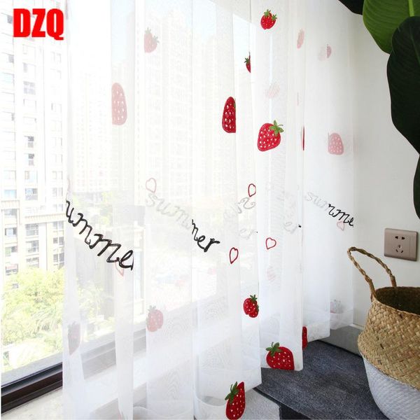 curtain & drapes cute strawberry tulle curtains for girl kids room living bedroom window white embroidered sheer
curtain & drapes cute strawberry tulle curtains for girl kids room living bedroom window white embroidered sheer