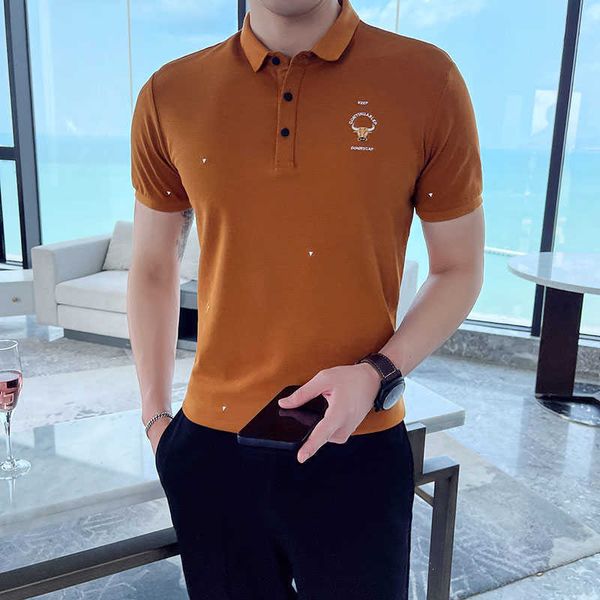 british style polo shirts men summer short sleeve business casual polo shirts embroidery slim social gentleman men clothing 210527, White;black
british style polo shirts men summer short sleeve business casual polo shirts embroidery slim social gentleman men clothing 210527, White;black
