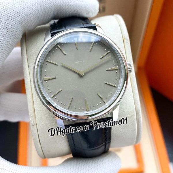 42mm traditionnelle miyota 8215 automatic mens watch steel case gray dial stick markers black leather strap watches 10 styles puretime01 e12, Slivery;brown
42mm traditionnelle miyota 8215 automatic mens watch steel case gray dial stick markers black leather strap watches 10 styles puretime01 e12, Slivery;brown