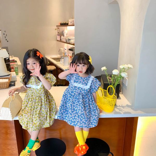 summer girls short sleeve o neck lace floral print princess party children's cute casual dress kids clothes vestidos girl's dresse, Red;yellow
summer girls short sleeve o neck lace floral print princess party children's cute casual dress kids clothes vestidos girl's dresse, Red;yellow
