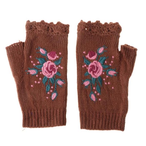 five fingers gloves 40gc women winter crochet knitted fingerless sweet colorful floral bee embroidery thumbhole texting mittens stretchy arm, Blue;gray
five fingers gloves 40gc women winter crochet knitted fingerless sweet colorful floral bee embroidery thumbhole texting mittens stretchy arm, Blue;gray