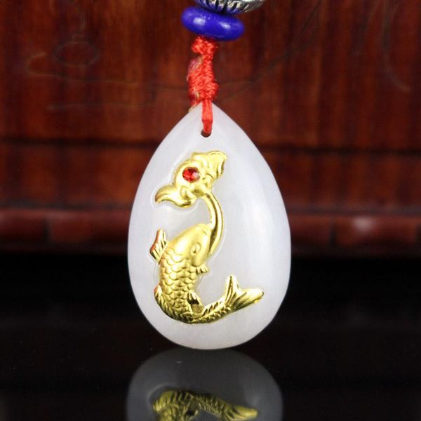 lockets fashion design men women necklace pendant lucky fish white natural hetian jade pendants quality, Silver
lockets fashion design men women necklace pendant lucky fish white natural hetian jade pendants quality, Silver