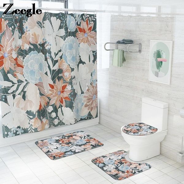 zeegle non-slip floor mat for bathroom carpet rug classic style bath and shower room decor curtain set flannel toilet mats
zeegle non-slip floor mat for bathroom carpet rug classic style bath and shower room decor curtain set flannel toilet mats