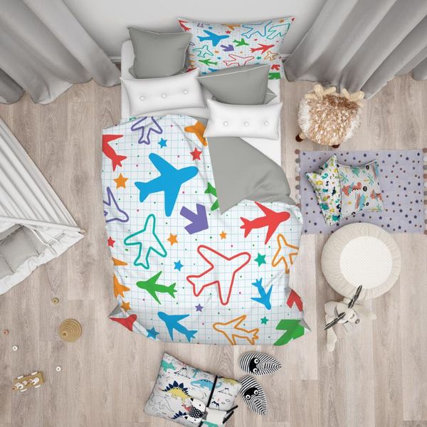 bedding sets children's cartoon set 2/3pcs duvet cover king twin size single/double bed airplane quilt covers home
bedding sets children's cartoon set 2/3pcs duvet cover king twin size single/double bed airplane quilt covers home