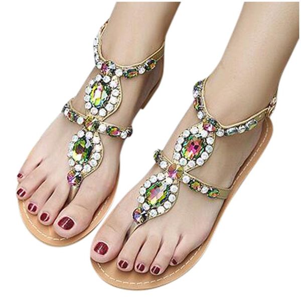 women's fashion summer bohemian rhinestone sandals women casual beach shining boho shoes belt bukle flip flops slippers, Black
women's fashion summer bohemian rhinestone sandals women casual beach shining boho shoes belt bukle flip flops slippers, Black