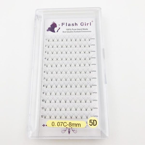 flash girl wholesale 3d 0.07c premade volume fans handmade eyelash extensions makeup wispy false eyelash1