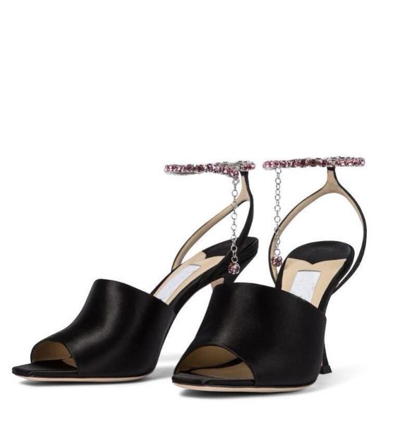 luxurious design women saeda sandals shoes crystal strap elegant lady pointed toe high heels bridal wedding party walking eu35-43, Black
luxurious design women saeda sandals shoes crystal strap elegant lady pointed toe high heels bridal wedding party walking eu35-43, Black