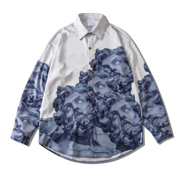 men's casual shirts print long sleeved shirt turn-down collar for men blouse male clothing, White;black 
men's casual shirts print long sleeved shirt turn-down collar for men blouse male clothing, White;black