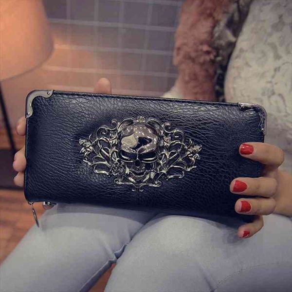 womens wallet skull ladies long pu leather handbag zipper skeleton clutch card holder carteira feminina, Red;black
womens wallet skull ladies long pu leather handbag zipper skeleton clutch card holder carteira feminina, Red;black